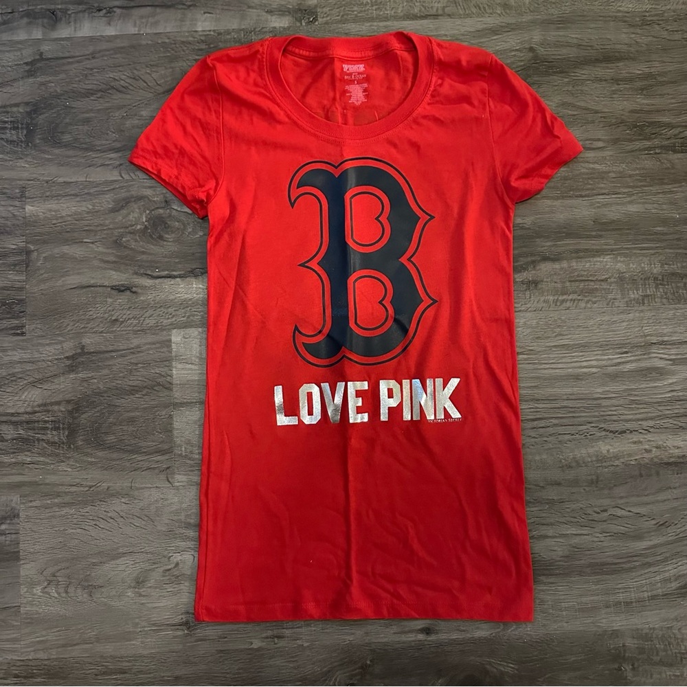 Boston Red Sox Womens Victorias Secret Kiss Cam Tri-Blend Shirt SMALL Brand New